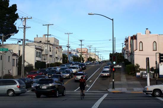 Kirkham Street at 19th Avenue, looking eastbound.