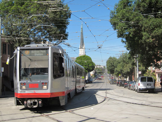 The J, making a much quieter turn around the bend