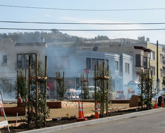 Ironically, when I went to take photos of Naples Green under construction on October 4th, I got to see a yahoo doing donuts first hand. 