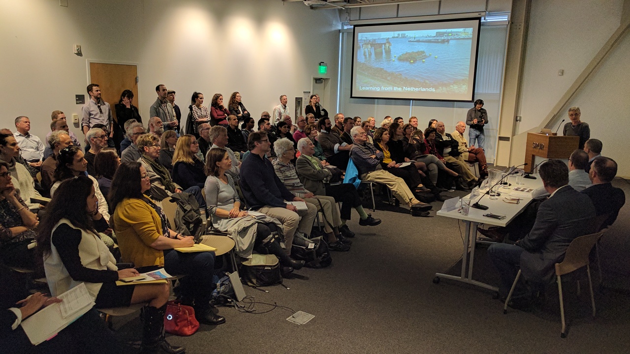 SPUR's SF location was packed with Nederphiles learning about water management. Photo: Streetsblog/Rudick