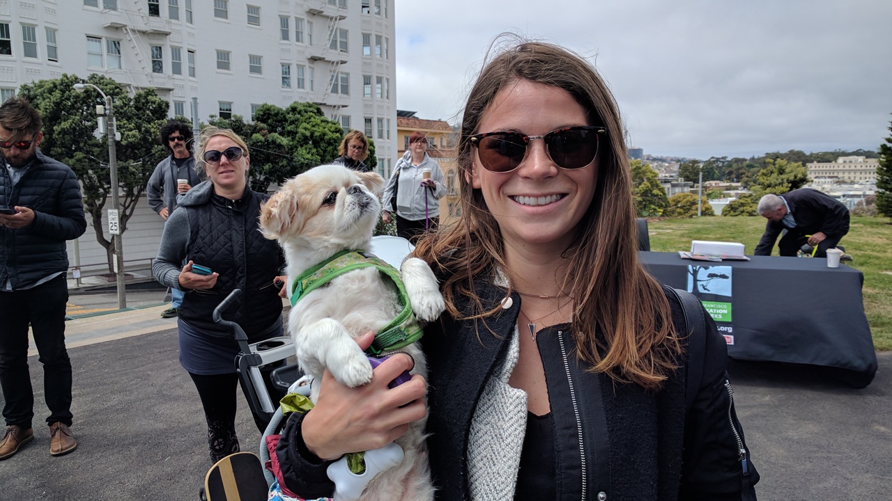 Christine Nycz and her dog Adi
