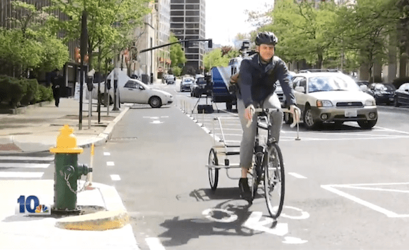 Providence Will Keep DIY Plungers in Place to Prevent Cars From Clogging Bike Lane
