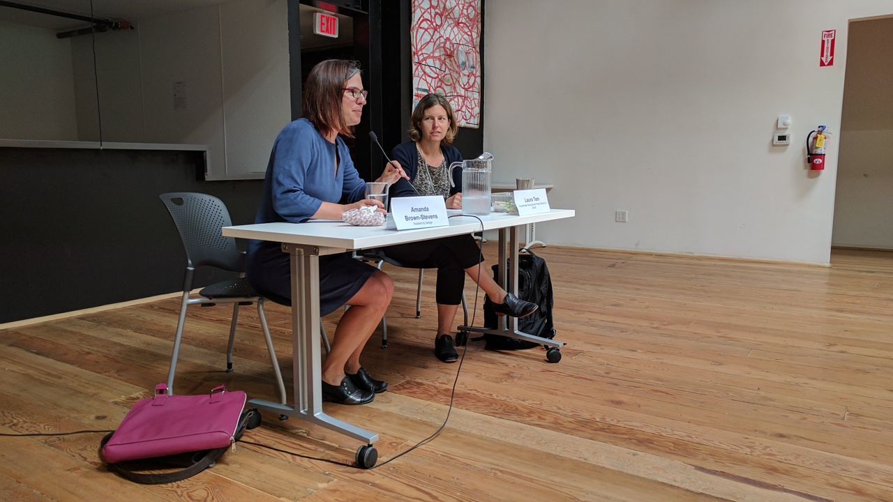 Amanda Brown-Stevens and Laura Tam. Photo: Streetsblog/Rudick