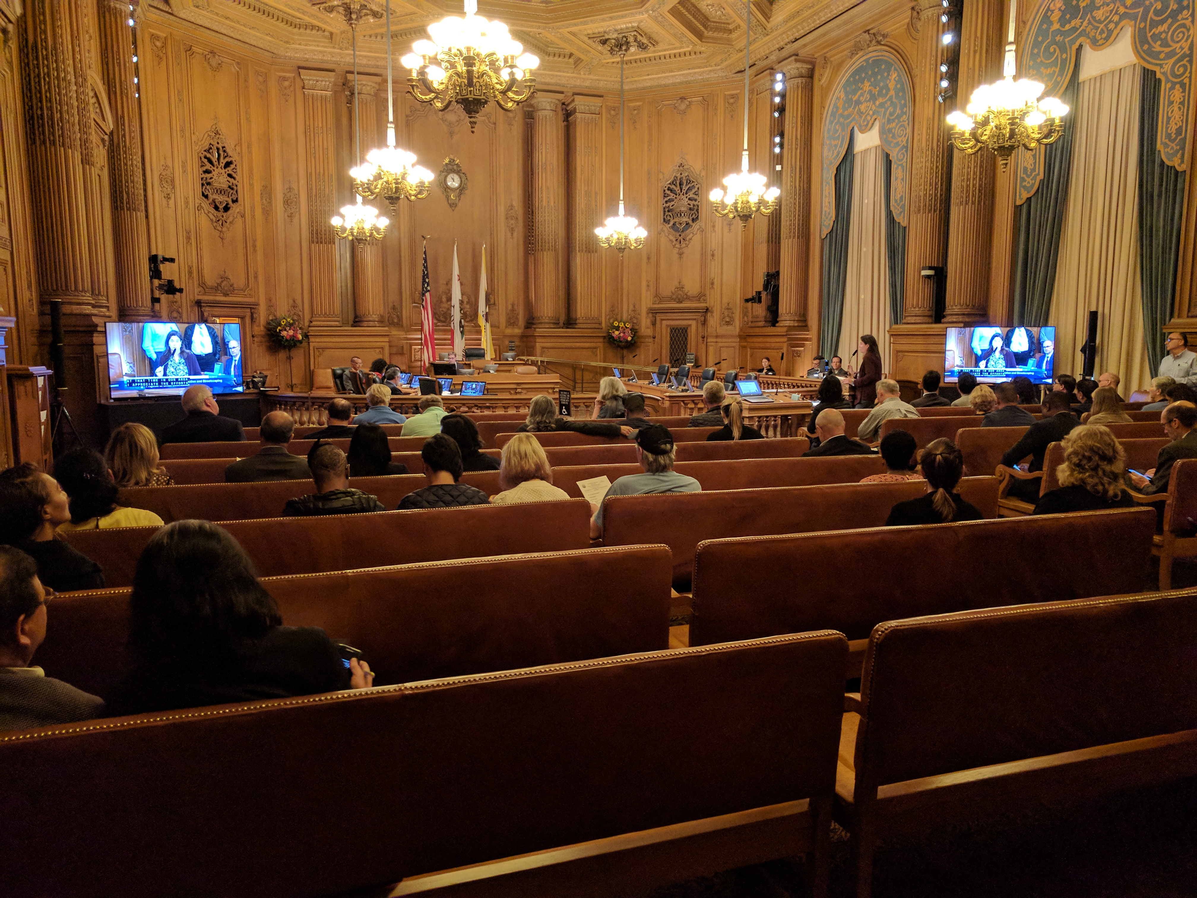 Some 20 merchants from Chinatown, SoMa and West Portal came to speak out for construction compensation at today's meeting of the Audit and Oversight Committee