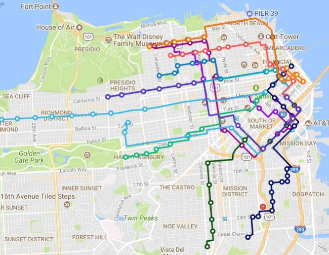Chariot service map. Image: Chariot