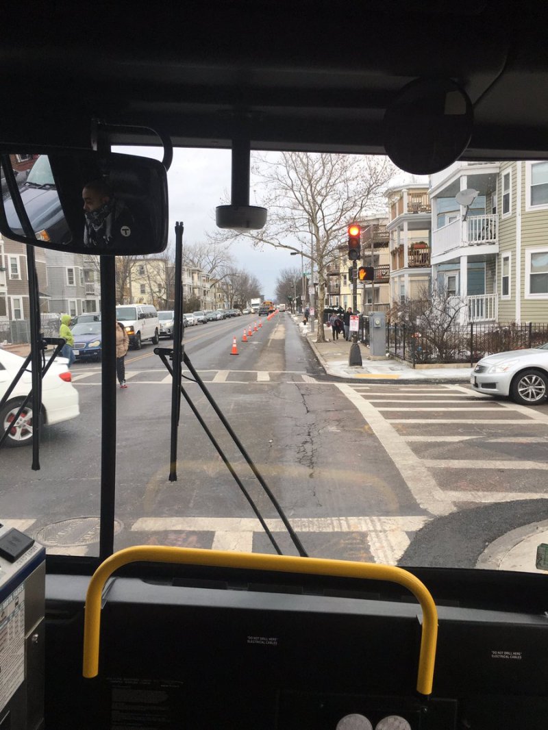Boston Tests Faster Bus Service Simply By Laying Out Orange Cones