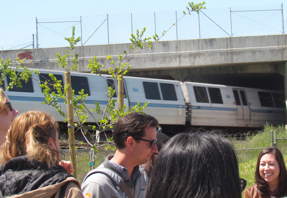 The Greenway follows the BART tracks into Richmond.