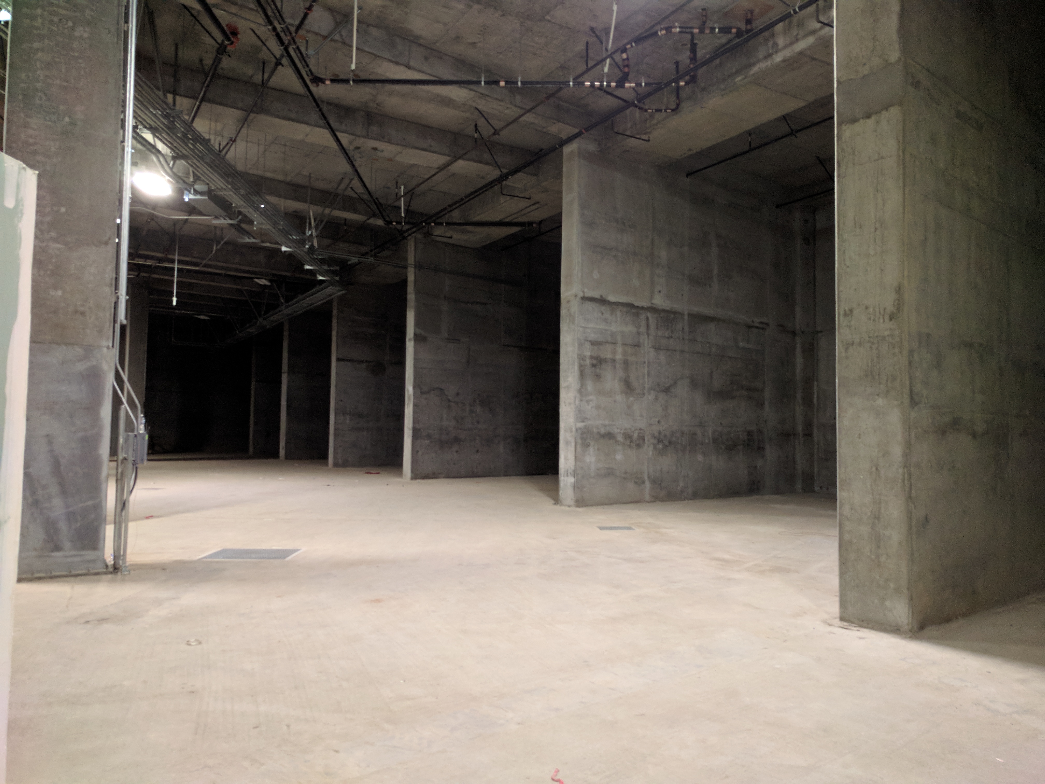 The entrances for the six tracks coming in from the DTX