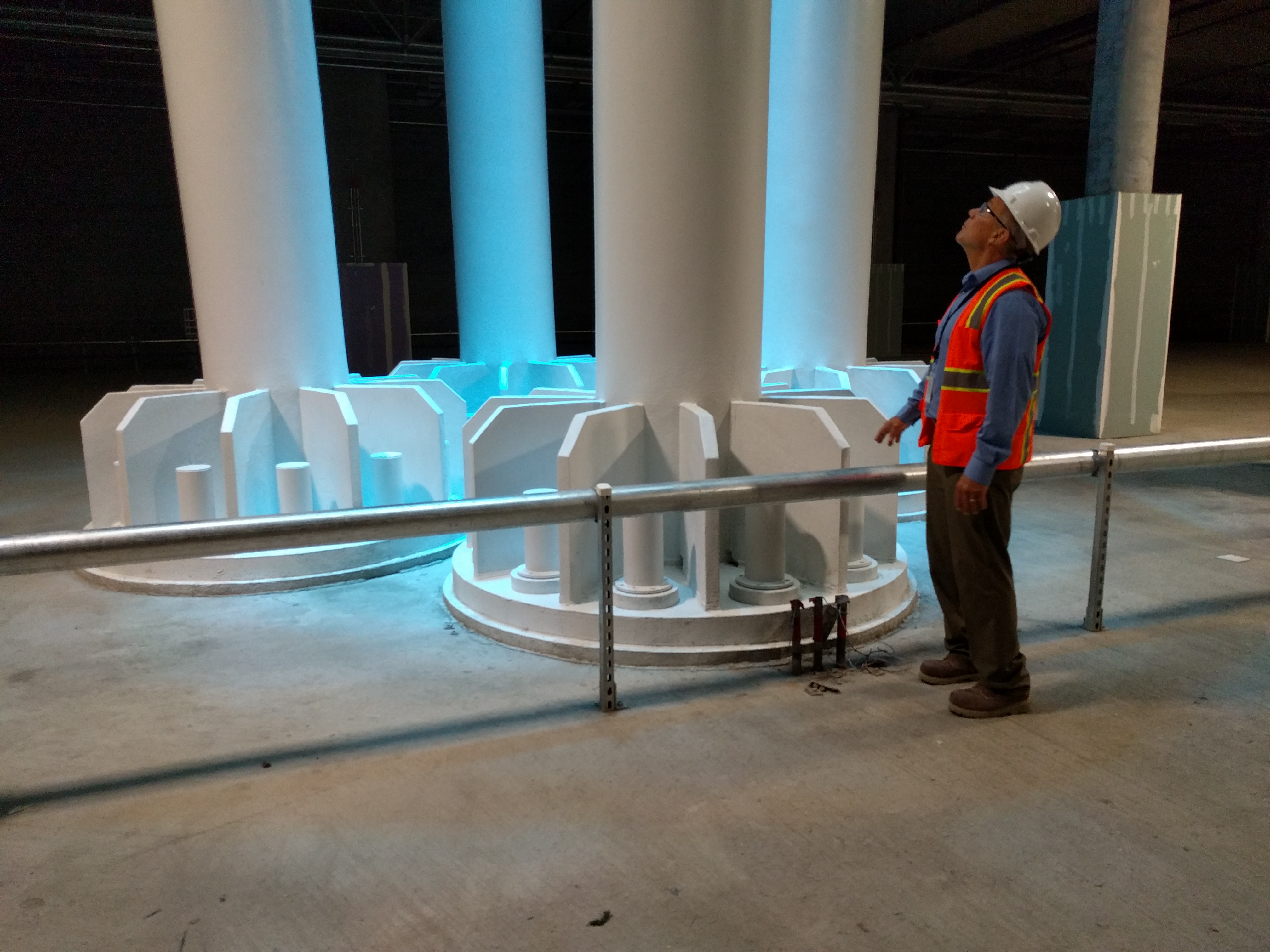 The bottom of the support structure of the Transbay occulus