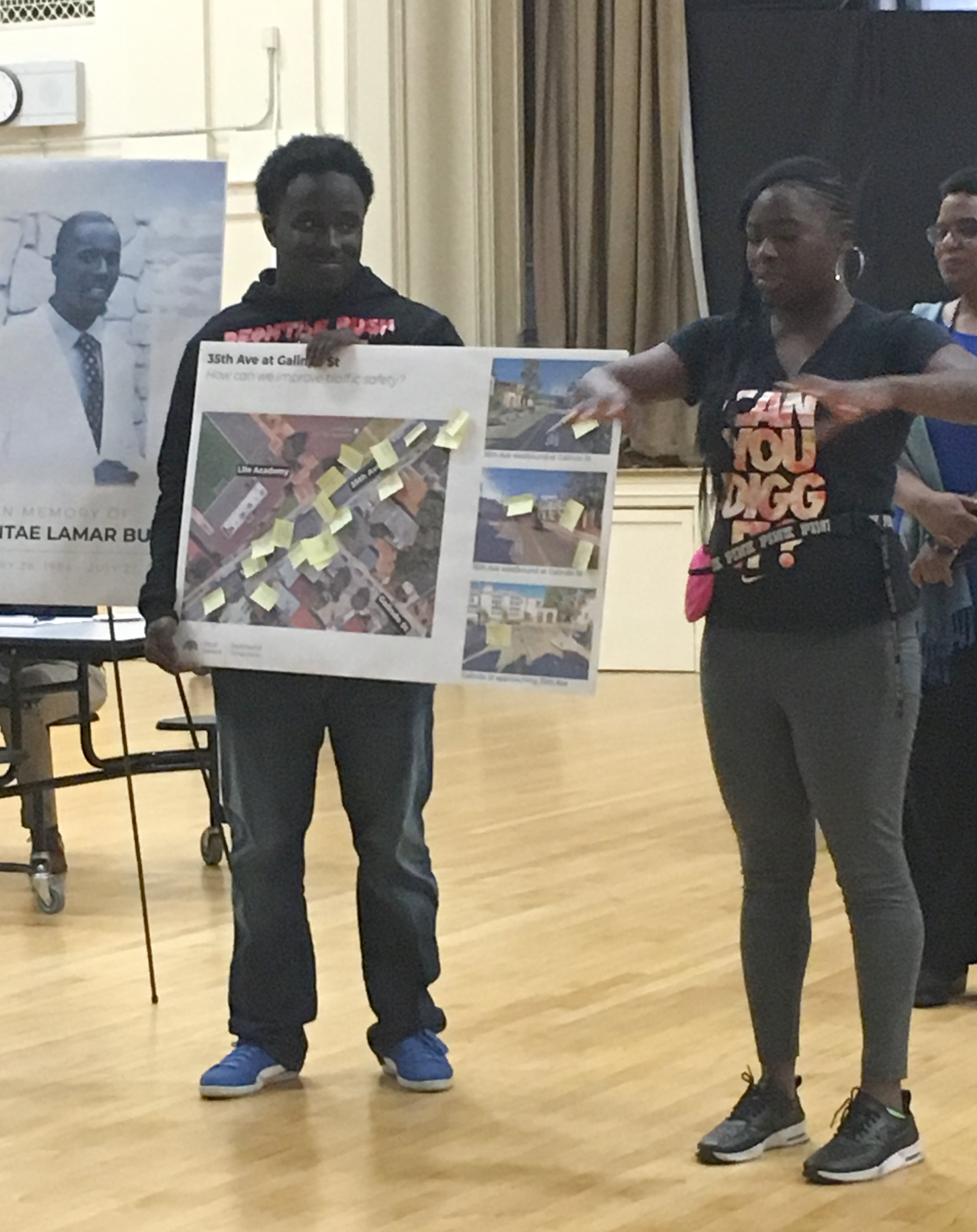 Residents describe their ideas for making the area safer.