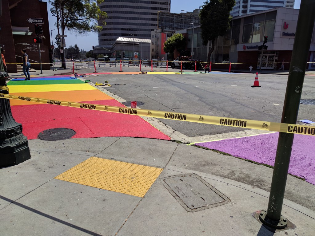 Rainbow Crosswalk Painters Strike Again
