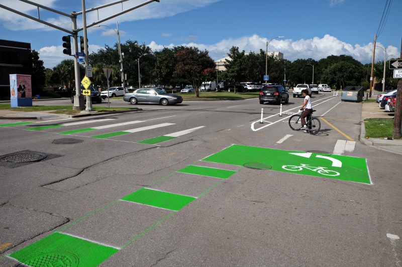 Nola Gets Protected Bike Lanes Almost Overnight