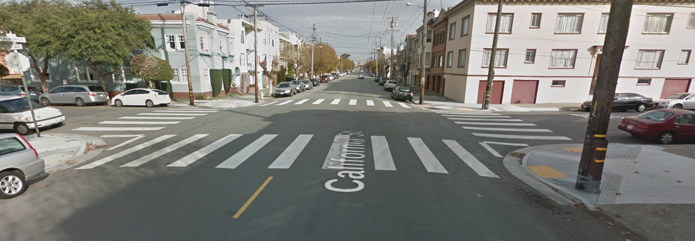 The intersection where Zhao Guan was hit. Image: Google