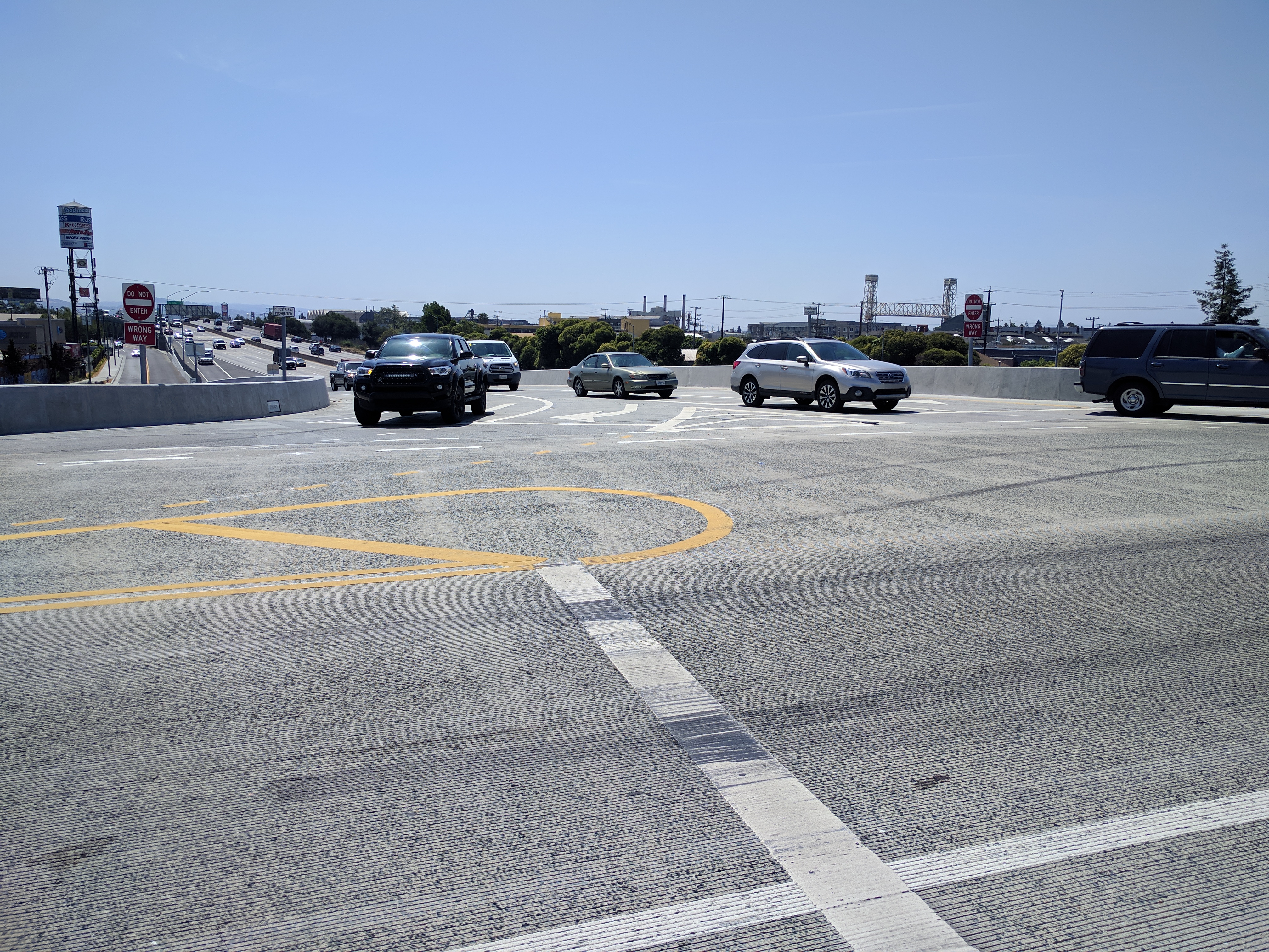 On 23rd Street. Believe it or not, there's a striped bike lane that cuts across this ramp.