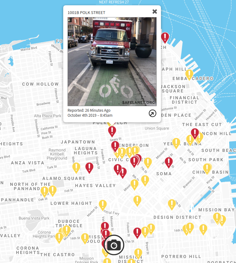 Weekend Roundup: Bike Lane Violations, Caltrain Biz Plan, Last Push on Caltrans Bill