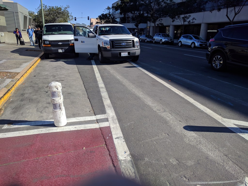 Editorial: At Least Stop Transit Workers from Blocking Bike Lanes