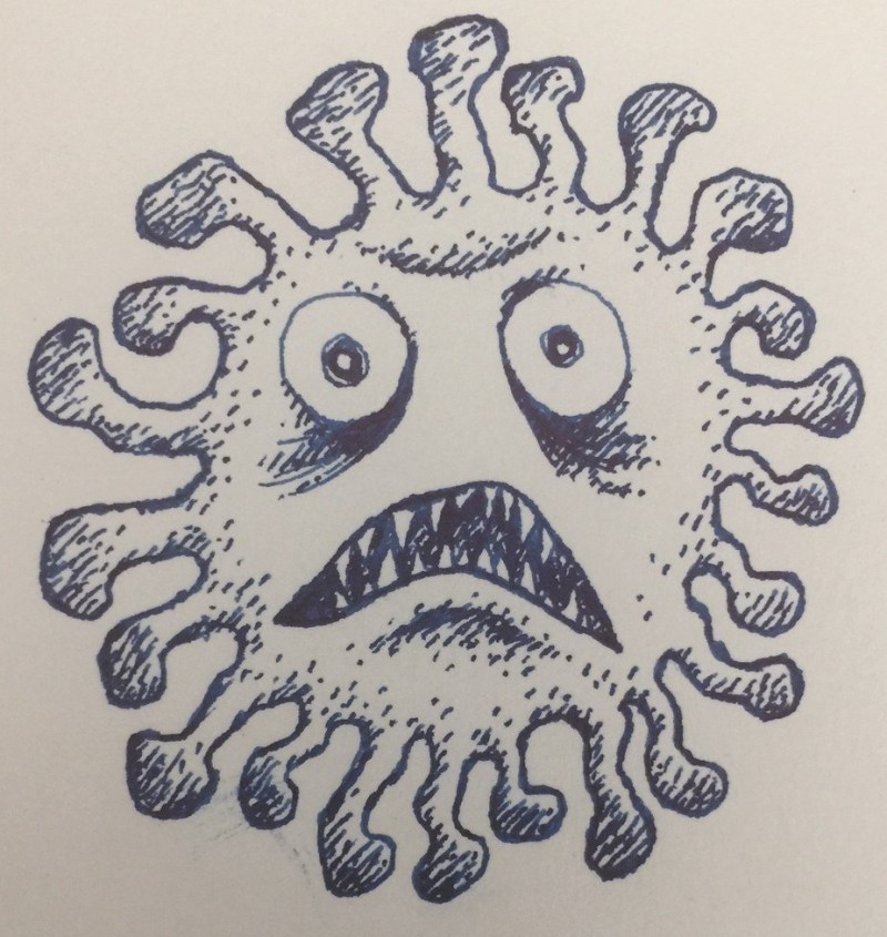 One Angeleno’s Coronavirus Pandemic Diary: Day 38 – Some of My Silly Cornonavirus Sketches