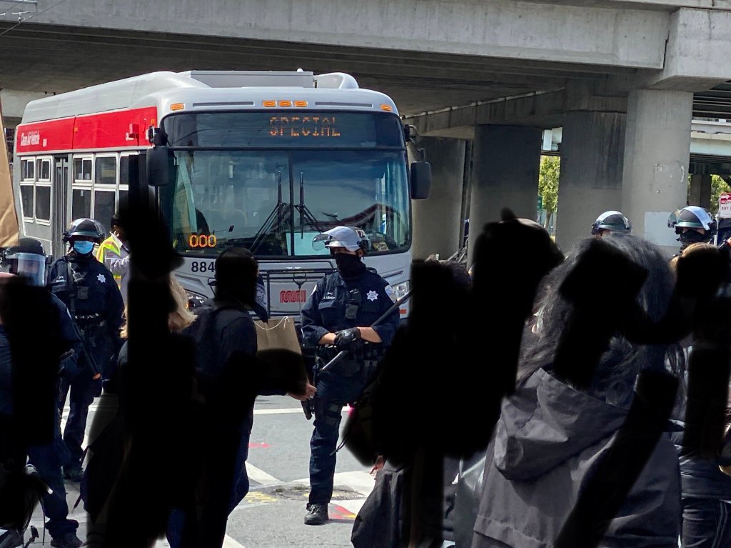 SFMTA Helps Crowd Control/Riot Police