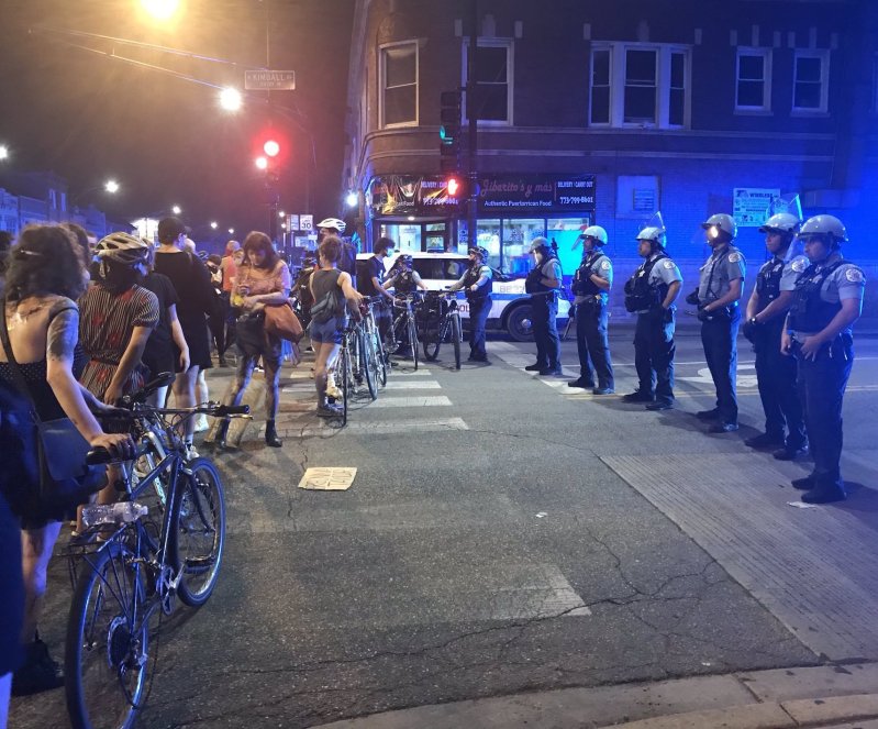 Cops Seize Protestors’ Bikes in Chicago