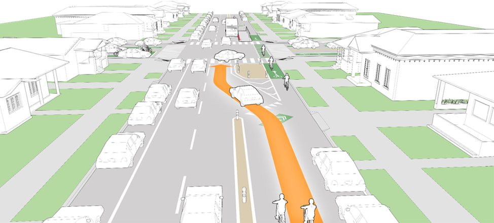 San Jose’s Innovative Bike and Frontage Lane Plan