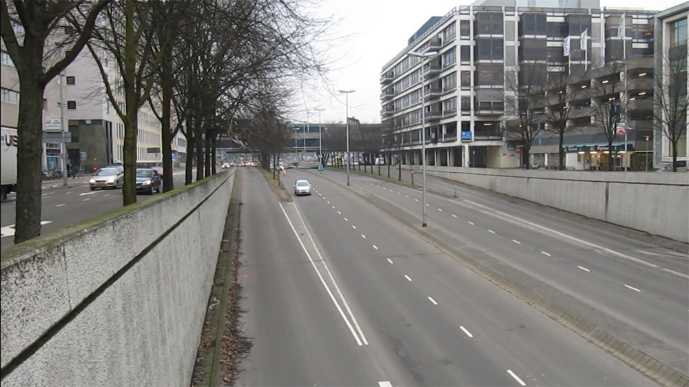 In Utrecht this freeway was built where there was once a pretty canal with sidepaths in the 1960s. It has since been turned back into a canal. From the Bicycle Dutch Blog.