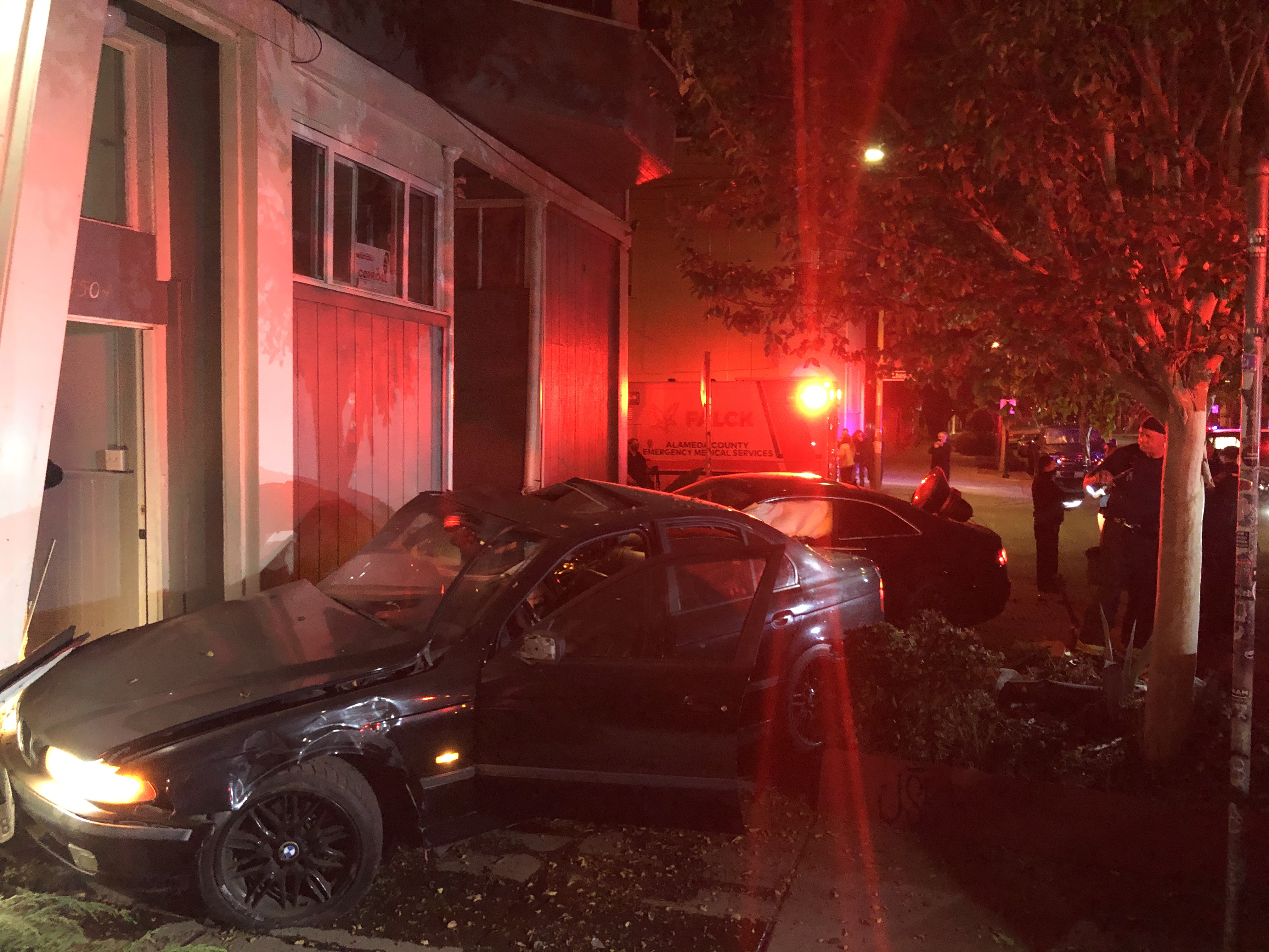A crash at 8th and Chester, Nov. 2020. Photo: Tim Courtney