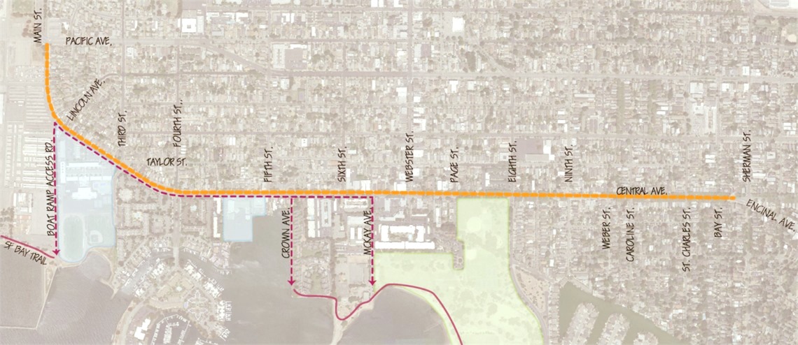 A map of the project area. Image: City of Alameda