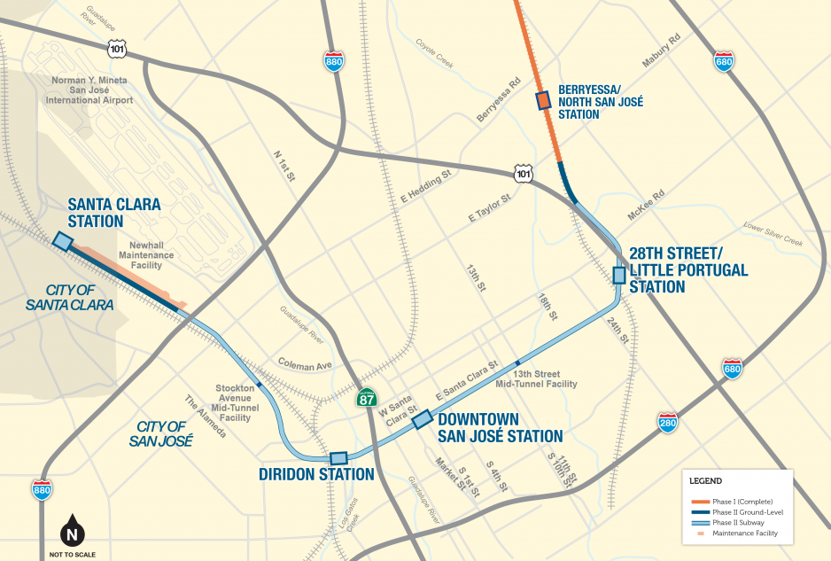 A map of the extension. Image: VTA