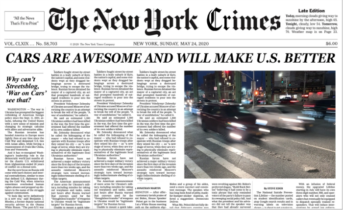 The New York Times is Obsessed with Driving