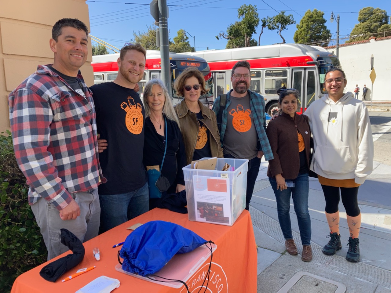 The San Francisco Transit Riders on opening day. Photo: Zack Deutsch-Gross