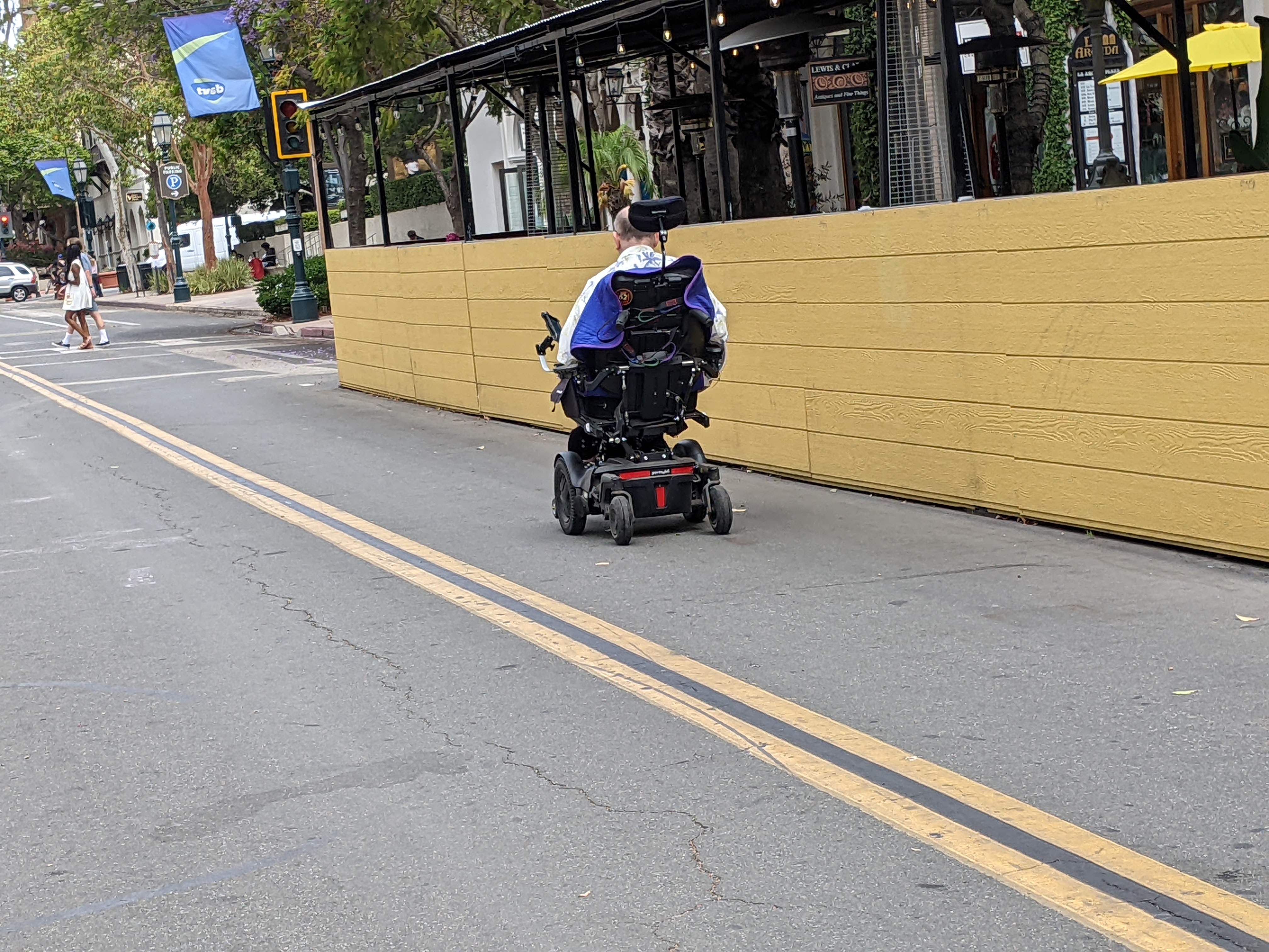 Safe for the disabled too on State Street, Santa Barbara