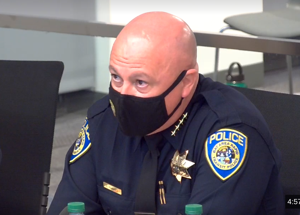 BART Chief Ed Alvarez during a July meeting about fare sweeps. Image: BART