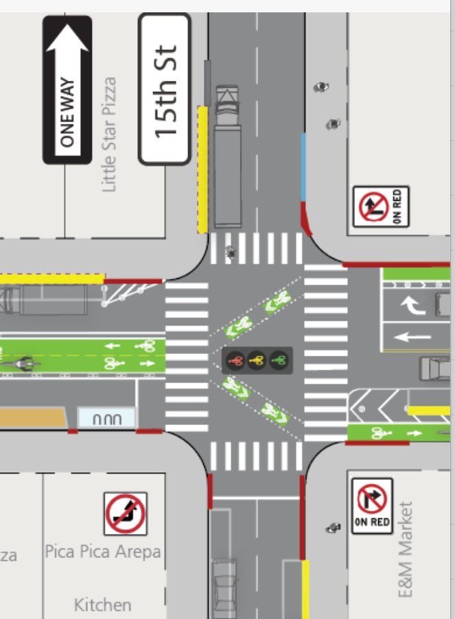 The switch. This is the transition intersection from the short protected pilot installed a few years ago.