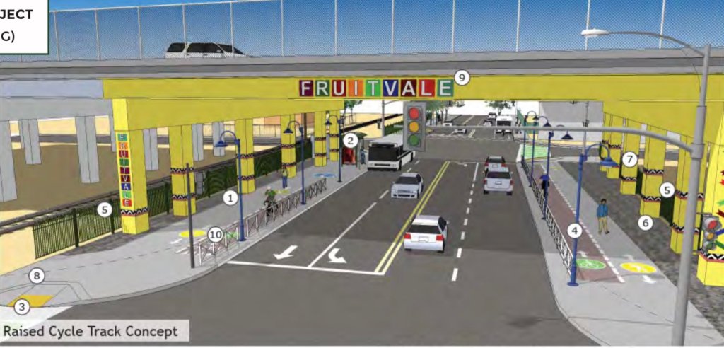 Eyes on the Street: Construction of Fruitvale Ave’s Protected Bike Lane