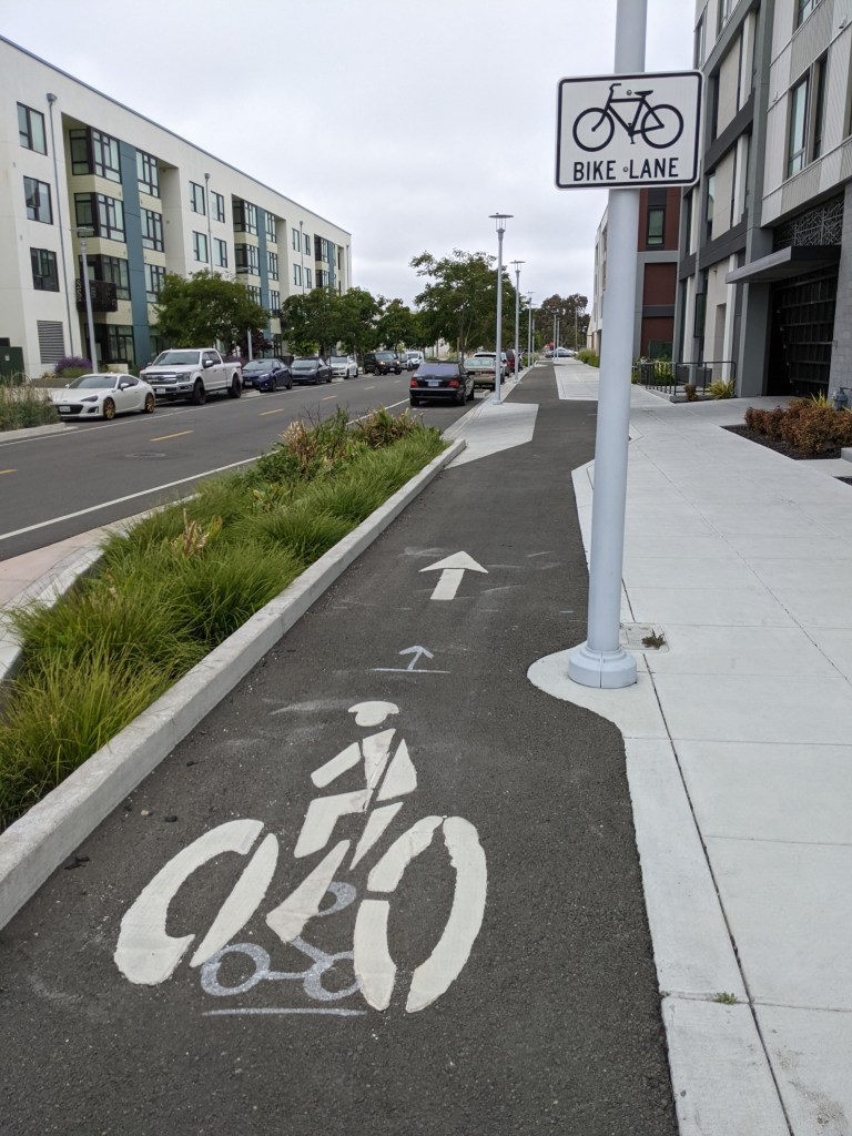 Eyes on the Street: Alameda Point Development First in Bay Area to Do Bike Lanes Right
