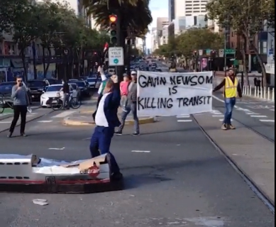 Weekend Roundup: Transit Cuts Protest, Caltrain Runs Electric