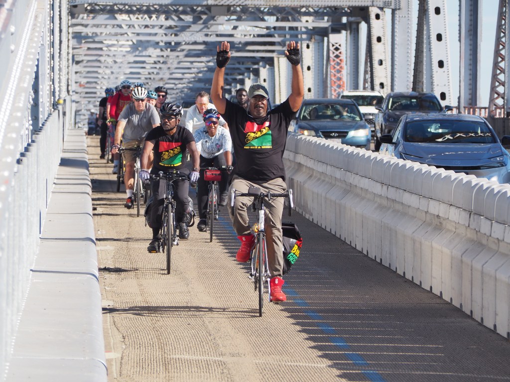 RSR Bridge Riders Turn Out in Force to Celebrate Bike Path