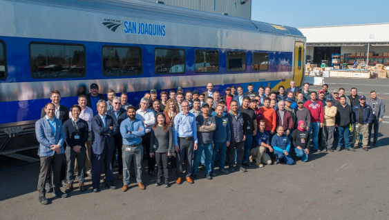 California Transportation Agencies Celebrate New CA-Made San Joaquin Train Sets