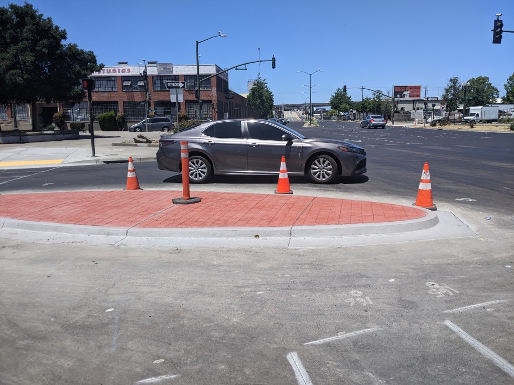 Eyes on the Street: Protected Intersection on West Grand in Oakland