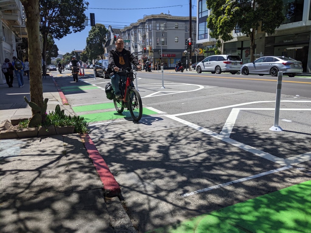 Eyes on the Street: Valencia Curbside Protected Bike Lanes Nearing Completion