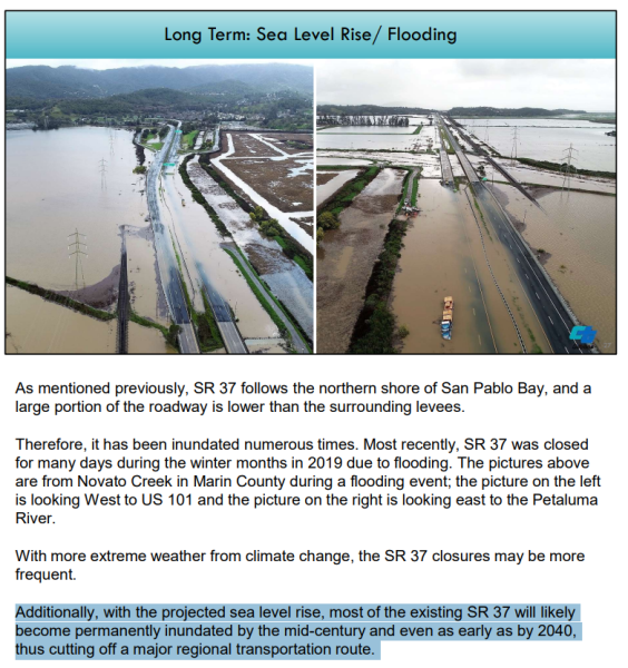 Caltrans Admitted the Highway 37 Widening Would be Underwater. Why Bother Deleting the Internet Presentation That Admits It?