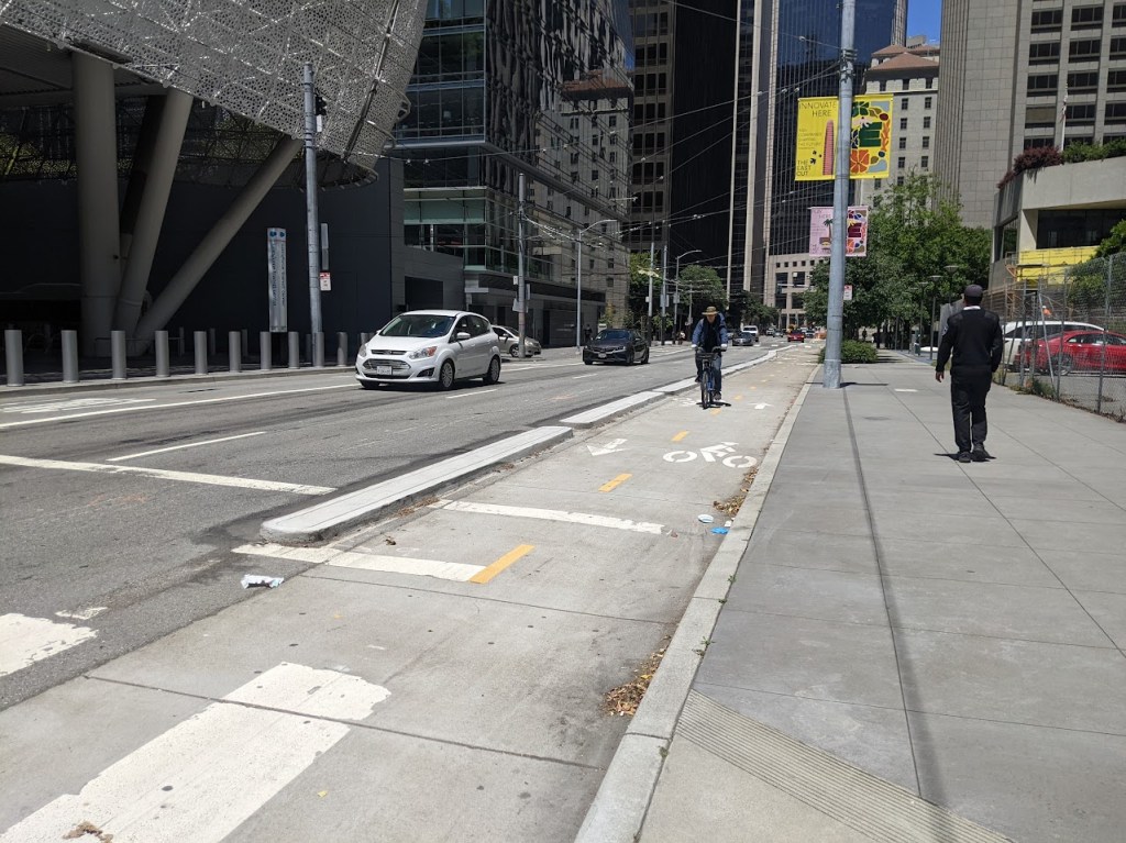 Eyes on the Street: Beale Street Bike Lane Upgrades Underway