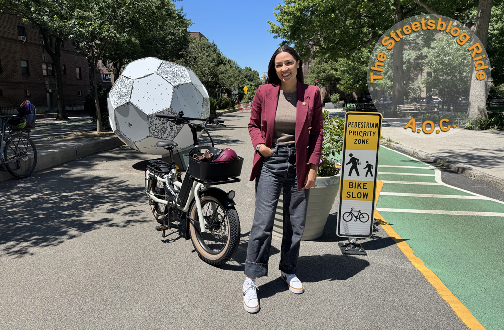 Ride Along: AOC On A Bike With Streetsblog